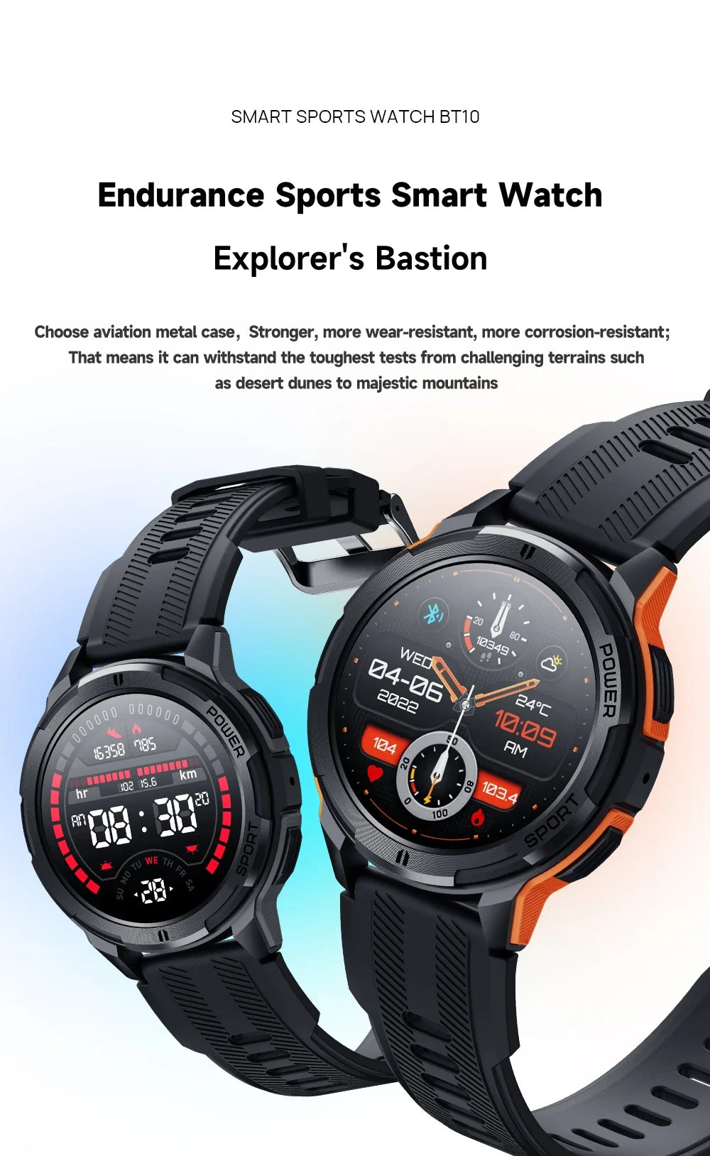 OUKITEL Smart Watch BT10 Sport SmartWatch BT5.2 410mAh 1.43