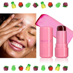 3-in-1 Jelly Powder Blusher Moisturized Long Lasting Matte 4 Color Facial Contour Rouge Brighten Lip Tin Makeup Stick