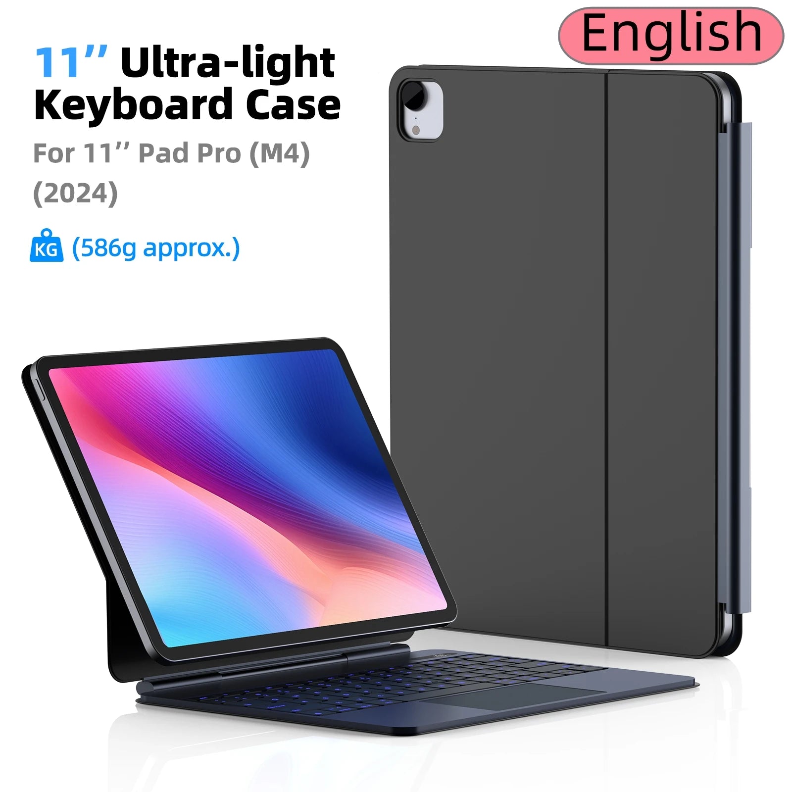 Lightweight Magic Keyboard for iPad Air 2025 Case for iPad Air 6 11 2024 Pro 13 Pro 11 2024 for iPad Pro 12.9 Air 4 5 10.9