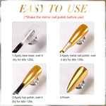 LILYCUTE 7ML 2PCS/SET Metallic Nail Polish Mirror Blue and Rose Gold Effect Varnish Semi-Permanent Nail Art Manicure Aupplies