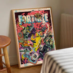 1pc F-Fortnites Game Poster Stickers Print Wall Art Canvas Painting Waterproof For Living Room Bedroom Home Decor
