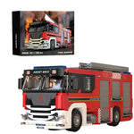 Fire Truck Building Kit – 704-Piece Rescue Vehicle Model | Educational Construction Toy for Kids