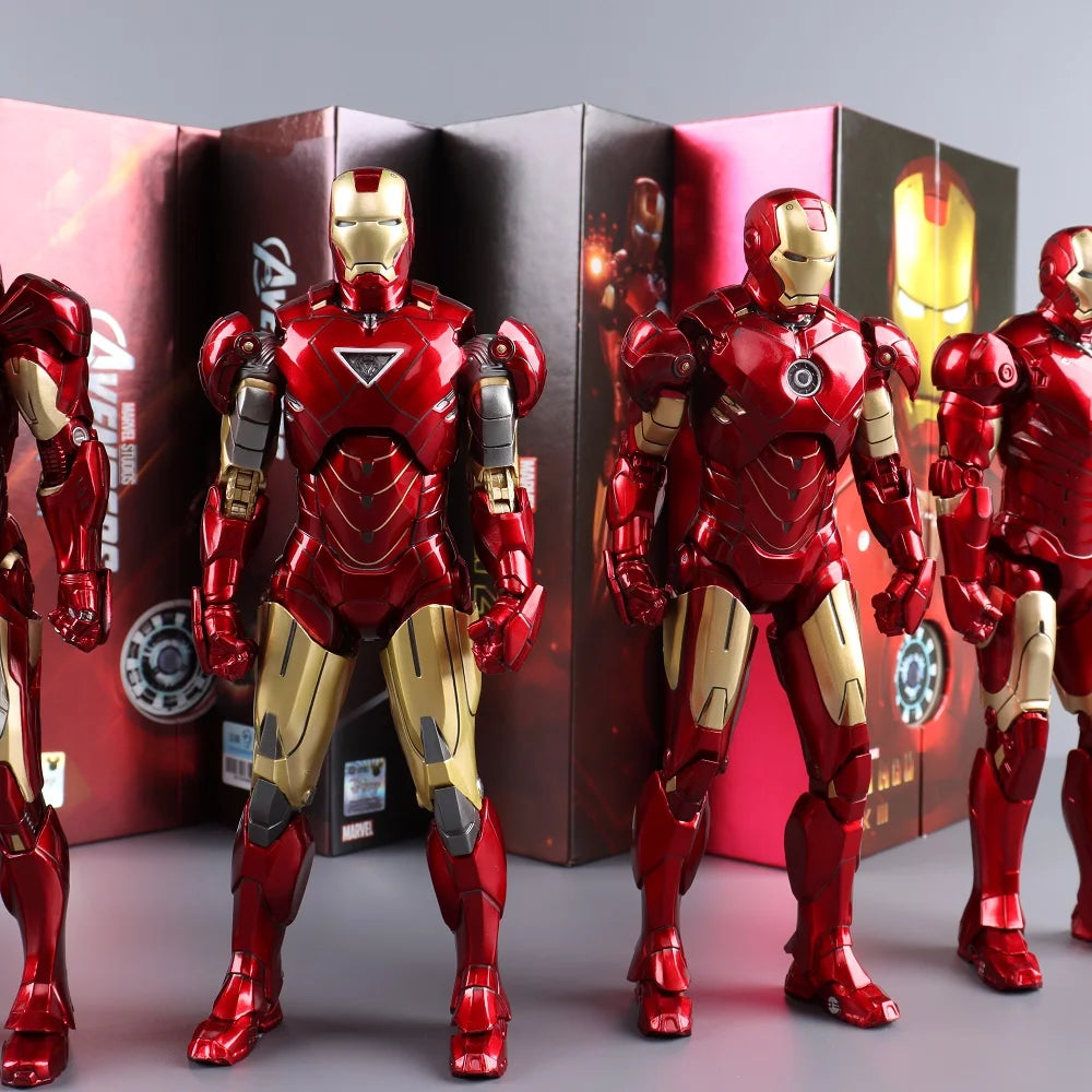 Marvel Avengers ZD Toys Iron Man MK3 MK1 MK6 MK7 MK5 Tony Stark Iron Patriot War Machine Action Figure Ironman Collect Toy Gift