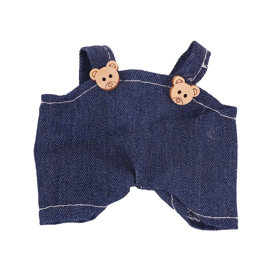 For 17Cm Plush Doll Labubu Clothes Accessories Pants Skirts Cute Overall Doll Shoes Leather Shoes Martin Boots Holiday Gifts