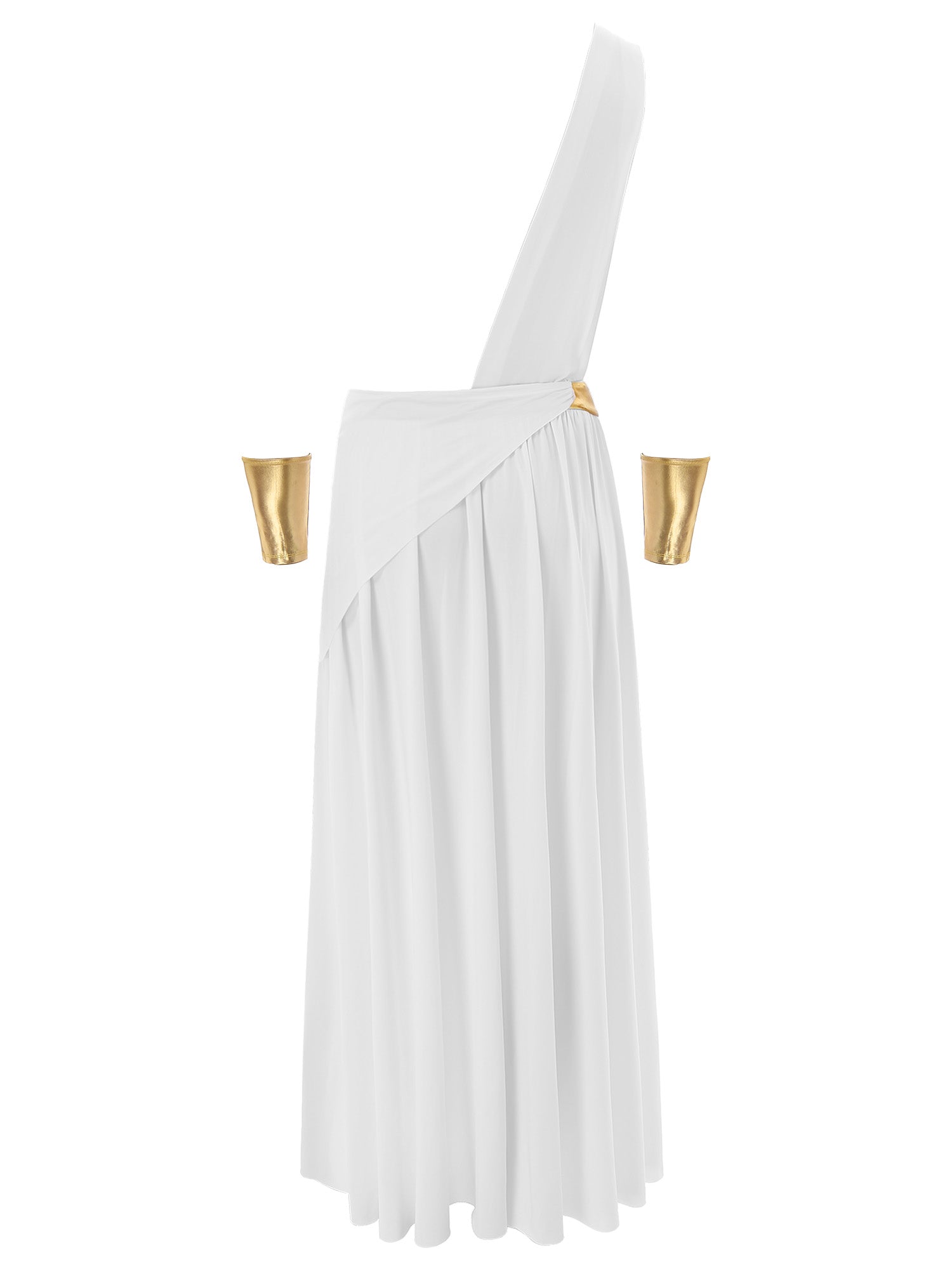 Mens Ancient Greek God Toga Gladiator Costumes Roman Emperor One Shoulder Sleeveless Robe Halloween Medieval Warrior Outfits