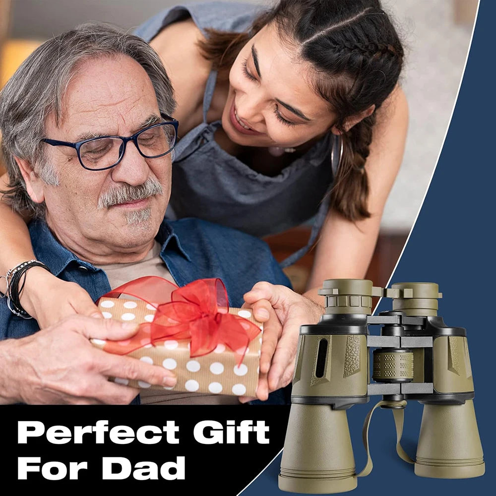 20x50 Military Binoculars for Adults with Smartphone Adapter With BAK4 Prism FMC Lens Telescope Tactical Binoculars for Hiking