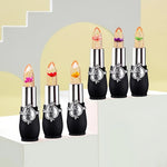 Flower Jelly Lipstick Set Temperature Change Moisturizer Flower Lip Stick Long Lasting Lip Balm Magic Color Change Lip Gloss Set