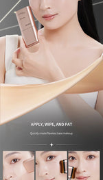 Clear and Moist Hydrating Foundation Naturally Perspective, Moisturizing, Bling, Glossy, Thin and Lightweight Double Head Makeup Foundation Rotated, More Comfortable, Waterproof Function, Easy to Makeup, Easy to Use