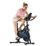 Formill QK116 Indoor Magnetic Spinning Bike, 6KG Flywheel Home Exercise Bike with LCD Display, Adjustable Resistance, Quiet Belt