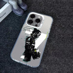 1PC L-Lewis H-Hamilton 44 F1 Phone Case Phone Case IMD color silver shell For iPhone 16 15 14 13 12 11 Pro Max Plus