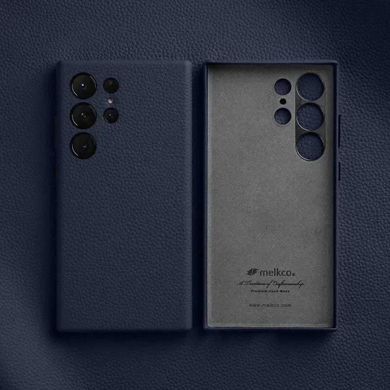 Melkco 100% Genuine Leather Case For Samsung Galaxy S24 S25 Ultra S24 Plus + 5G Premium luxury Cases Fashion Cow Business Cover