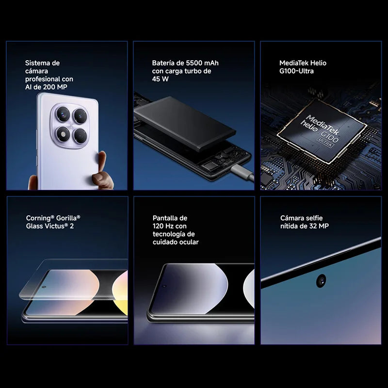 Xiaomi Redmi Note 14 Pro Nfc, Mediatek Helio G100-Ultra, 200Mp Camera, 5500Mah Battery, 120Hz Screen, Charger Not Included