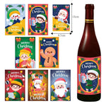 Multiple Styles Christmas Wine Bottle Label Stickers Santa Claus Xmas Tree Merry Christmas New Year Party Gift DIY Decorations