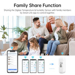 Support Tuya Zigbee Temperature Humidity Sensor Smart Home Device Compatible with Google Home Alexa for Environmental Monitoring