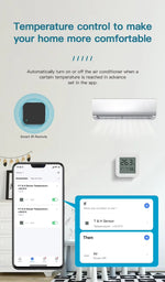 Tuya Zigbee Temperature Humidity Sensor For Smart Home LCD Screen Works With Alexa Google Home APP Smart Life Tuya Smart Yandex