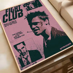 Movie Sticky Fight Club Poster High-definition art sticker Self adhesive waterproof home decoration for living room