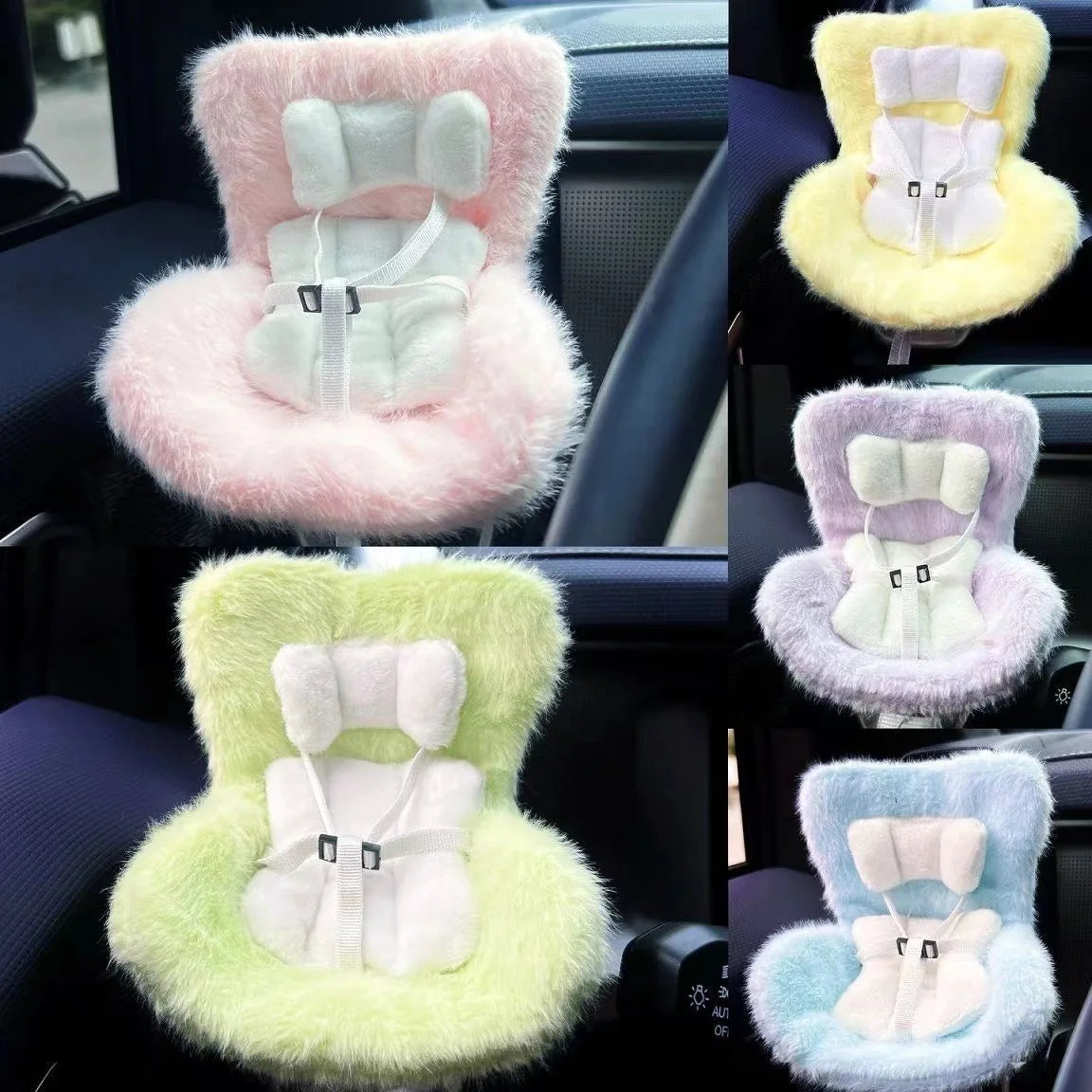 15-17cm doll Seat  Labubu carseat Safety Seat Cute Doll Air Outlet Aromatherapy decoration high-grade Car Interior Decoration