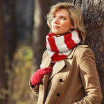 Winter Red White Striped Scarf Unisex Christmas Snowman Knit Warm Adult Children Holiday Costume Party Matching Scarves Items