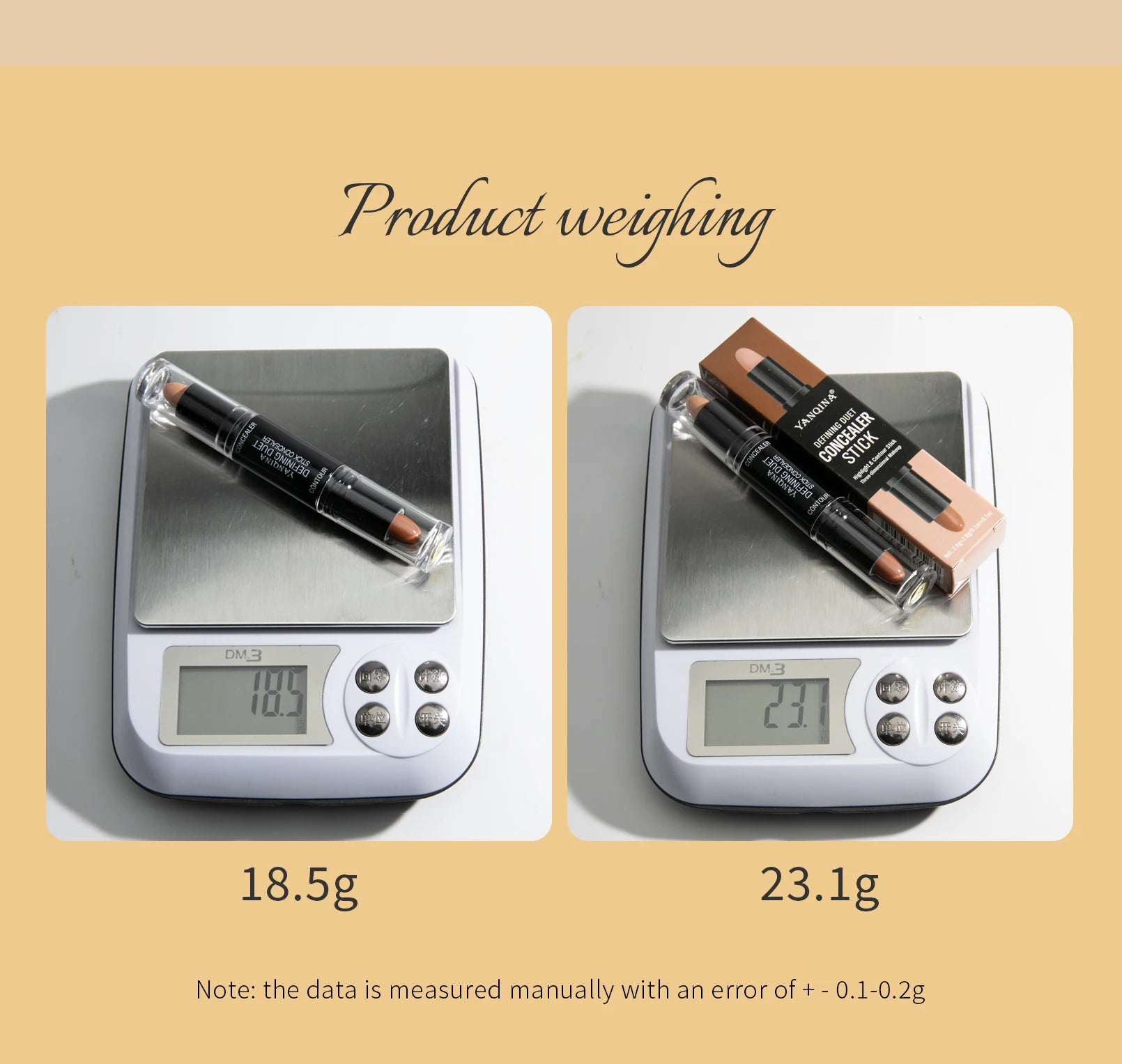 Contour Stick Duo, Double-Ended Highlight and Shadow Cream, Waterproof Full Coverage Concealer, Natural Finish Makeup for All Sk