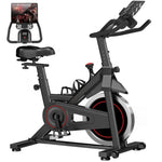 ROBORE CBE20 Stationary Exercise Bike, 136kg Capacity, Silent Belt Drive, Comfort Seat & iPad/Bottle Holders