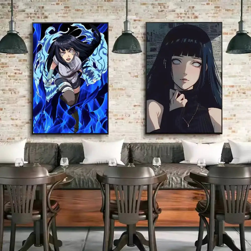 H-Hyuuga Hinata Cartoon Poster Wall art print art suitable for living room bedroom bar parlor home decor gift