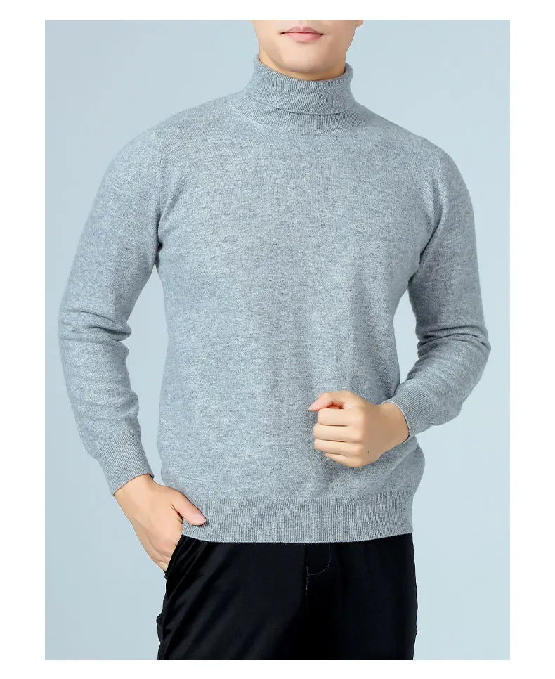 100% Wool Man Pullovers Winter New Fashion Vneck Sweater Hot Sale Wool Knitted Jumpers Male Woolen Clothes Standard Tops