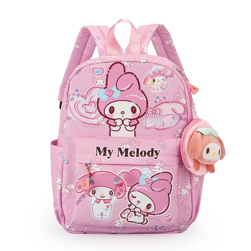 Kuromi Backpack With Coin Purse, Hello Kitty & Cinnamoroll Cartoon Schoolbag, Girl Casual Travel Commute Knapsack For Daily Use