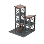 WW2 Military Army Soldiers World War 2 Military Base Observation Tower Model Assemble Building Blocks Bricks Children's DIY Toys