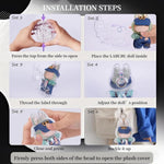 Transparent Cover For LABUBU Clear Macaron Protector Case Dust Sitting Case Popmart Bubble Mart Doll Accessories