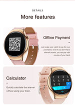 GUHUAVMI Smart Watch Women GPS Trajectory Heart Rate Blood Pressure NFC Bluetooth Call 1.27inch AMLOED Smartwatches Ladies
