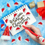 500Pcs Christmas Hat Stickers Roll Laser Red Santa Hat Seal Stickers Xmas Decals for Envelope Journal Decor Party Supplies,3cm