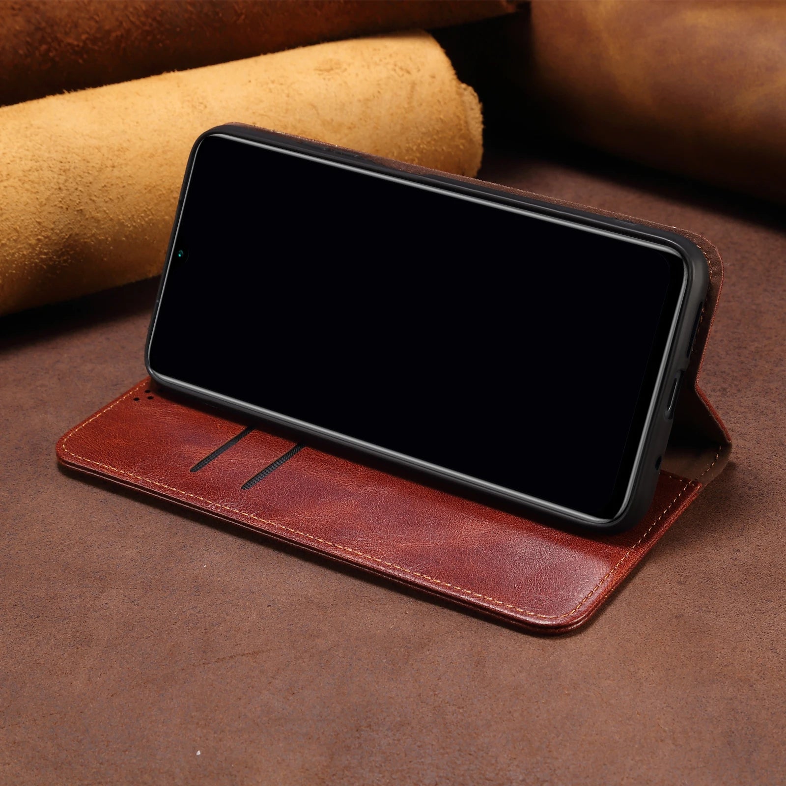 Leather Flip Wallet Case For Samsung Galaxy S25 S23 S22 S21 S20 FE S24 Plus S25 Ultra Book Case Cards Holder Funda Protect Cover