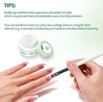 Nailpop HEMA-FREE Builder Gel 30g for Nail Extension Milky Smooth Clear/Pink Long Lasting Quick Building Soak Off UV Nail Gel