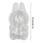 Transparent Macaron Doll Case For Labubu - Popmart Bubble Mart Storage Box, Dustproof Cover for Elf, Christmas New Year Gift