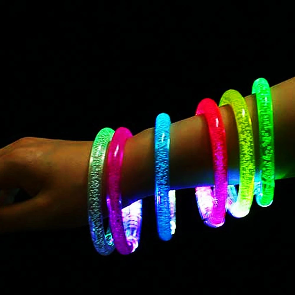 10-30 Pcs Kids Adult Party Supplies LED Light Up Bracelet Toys Birthday Wedding Guest Gifts Halloween Christmas Bar Party Favors