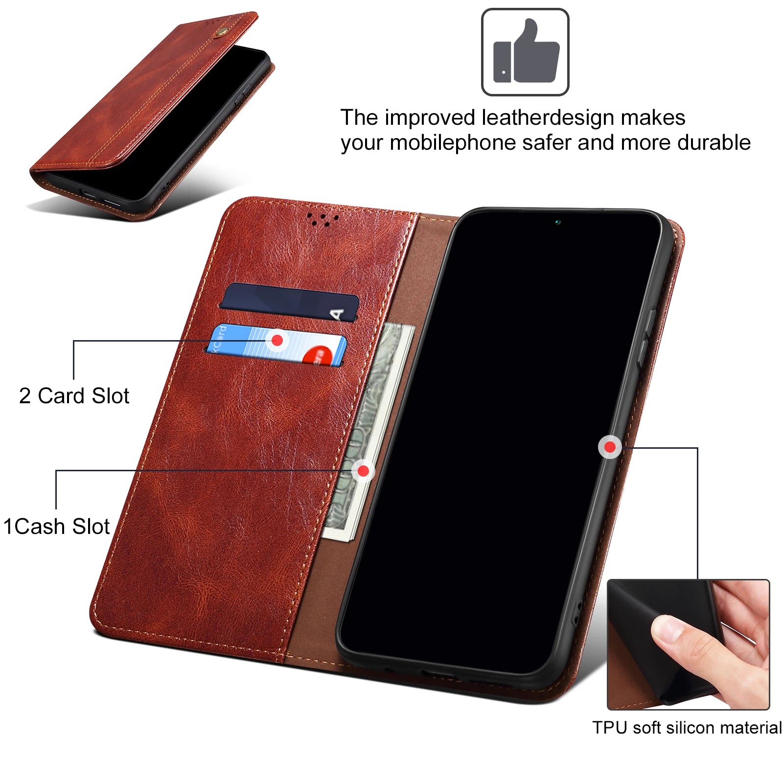 Leather Flip Wallet Case For Samsung Galaxy S25 S23 S22 S21 S20 FE S24 Plus S25 Ultra Book Case Cards Holder Funda Protect Cover