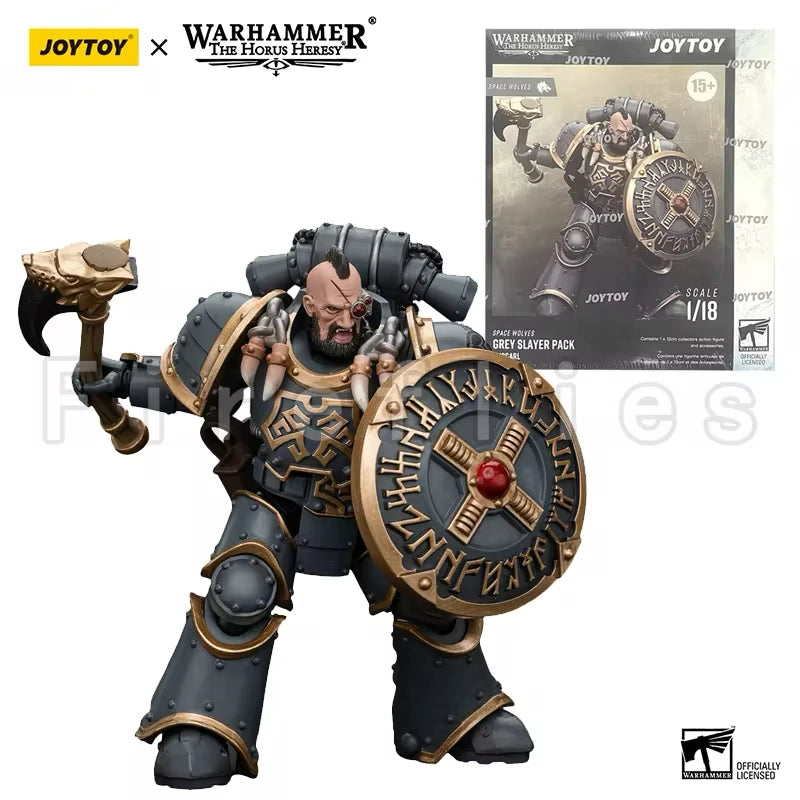 1/18 JOYTOY Action Figure – Warhammer 40K Horus Heresy Space Wolves Logan Ghostwolf Mecha Model
