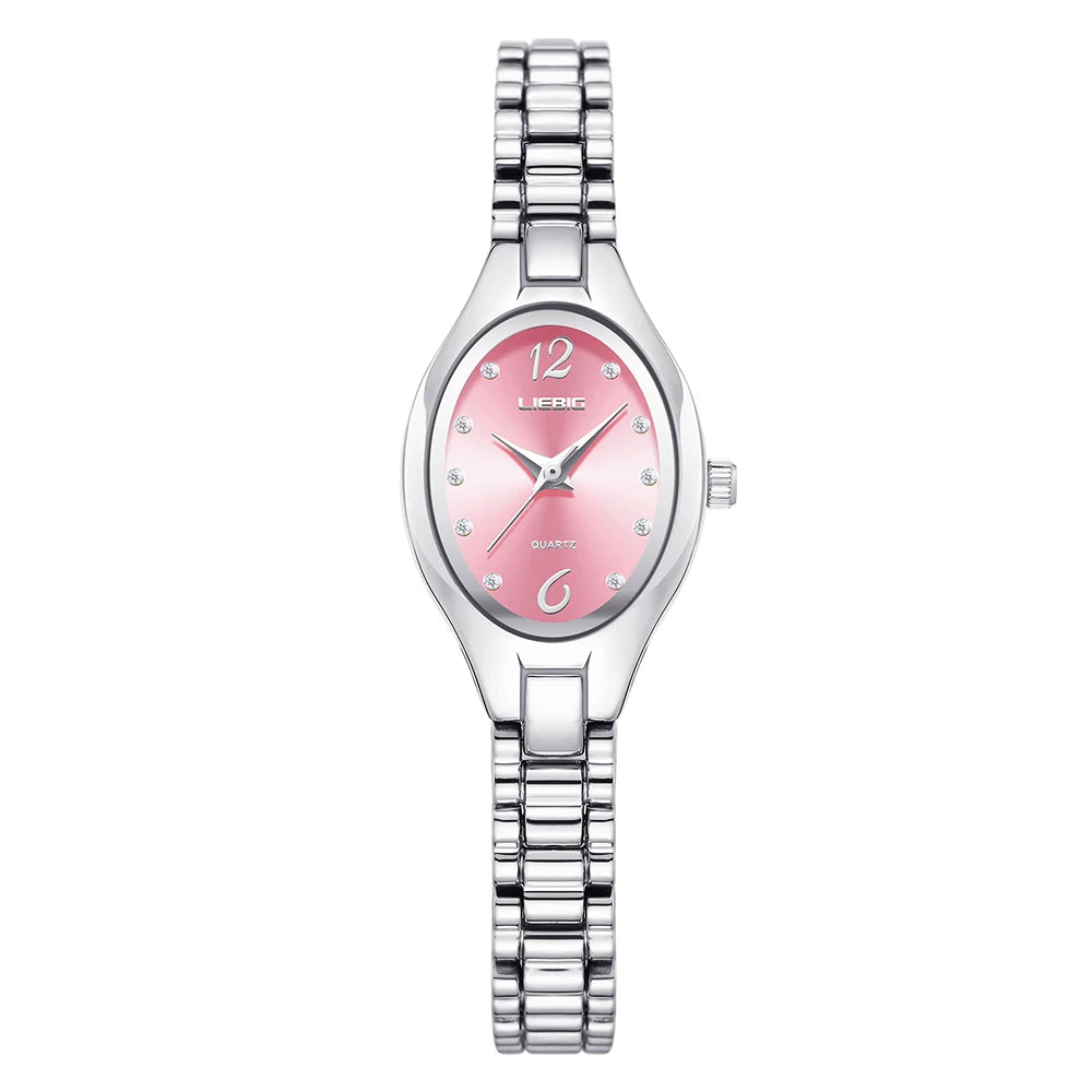 LIEBIG Stainless Steel Strap Quartz Watch Top Brand Luxury Elegant Wristwatches Fashion Automatic Watches For Women Reloj Mujer