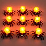 1PCS Halloween Decorations LED Candle Light Plastic Spider Pumpkin Lamp for Home Bar Haunted House Halloween Party Decor
