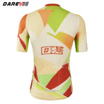 DAREVIE Man Cycling Maillot 4-Way Strech Moisture-Wicking Training Level Cycling Jersey Anti-Slip Light Soft Men's Cycling Shirt