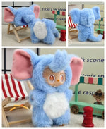 13CM Plush Doll Clothes for Labubu Doll's Clothes 6-Piece Set Dinosaur Animal Suit with Hat Outfit Accessories Dolls Clothing