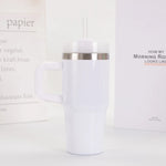 14oz Car Mug with Handle Double-layer Vacuum Coffee Cup Portable Water Cup Large Capacity 304 Stainless Steel Travel Thermal Cup