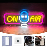 On Air Neon Sign For Wall Decor,Led Neon Light For Game Room,Broadcasting Room,Live Room,Bedroom Decor, Music Studio,USB Powered