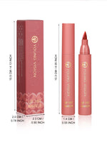 Lip Tint Pen, 6 Colors Available, Matte Water Lipstick, Non-Stick Cup, Long-Lasting, Smooth Lip Liner and Lip Stain Combo