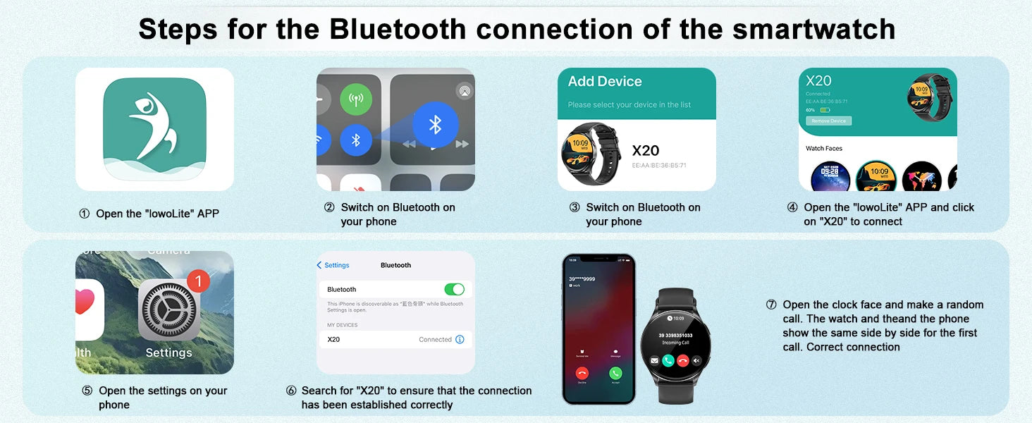 Blackview X20 Smart Watch with Health Monitoring Fitness Tracking 1.43” HD AMOLED Screen Bluetooth Watches for Men Women Gifts