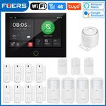 FUERS 7 Inch TFT Screen 4G Tuya Smart Home Security Alarm System G70 GSM WiFi Wireless Home Burglar Security Alarm System