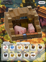 Magnetic Building Blocks Mine World Magnet Cube Set for Boy Girl Kid Age 3+ DIY Pixel style Model Base plate STEM Toy Baseplate