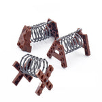 MOC WW2 Military War Weapon Soldier Accessories Building Blocks Roadblock Motorcycle Weapon case container Weapon Bag Brick Toy