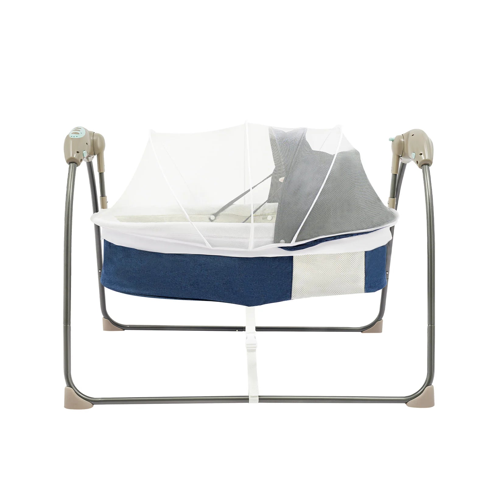 Portable Electric Baby Bed Cradle 0–12 Months – Blue