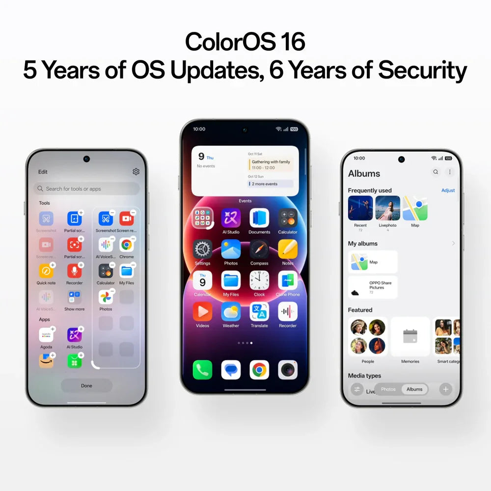 OPPO Find X9 smartphone 12GB+512GB android 5g ,MediaTek Dimensity 9500,7025mAh Battery 80W SUPERVOOC,6.59inches 2760 × 1256 Pixels 50MP OIS Camera ,NFC/Wi-Fi 7/Bluetooth 6.0